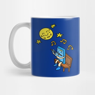 Cartoon plays flute Mug